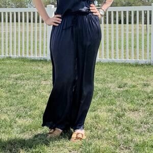 Scandal Italy Navy Lola Wide Leg pants